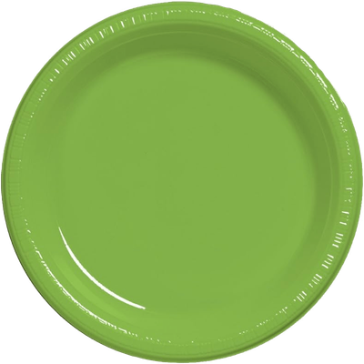 Fresh Lime 7" Plastic Dessert Plates 20ct AMZ+