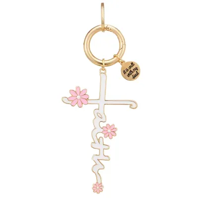 Faith Charm Enamel Keychain+