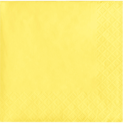 Lemon Mimosa Yellow 3ply Beverage Napkins 50ct+