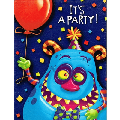 Blue Monster Invitations+