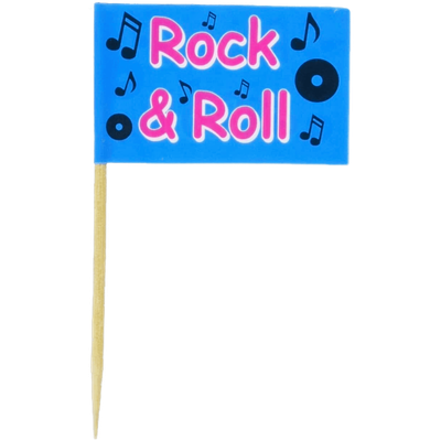 Rock &amp; Roll Food Picks 50ct AMZ+