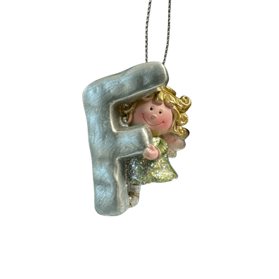Letter F Christmas Ornament AMZ+
