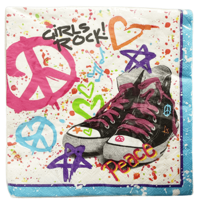 Totally 80's Girls Rock Lunch Napkin+