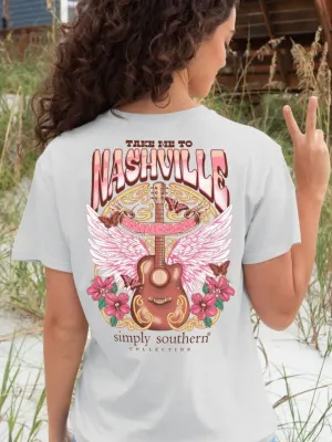 Simply Southern Take Me To Nashville Short Sleeve Tee+