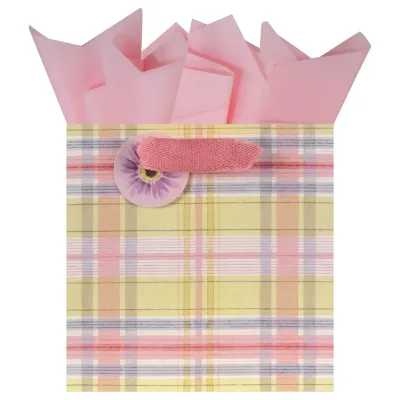 Spring Plaid Gift Bag+