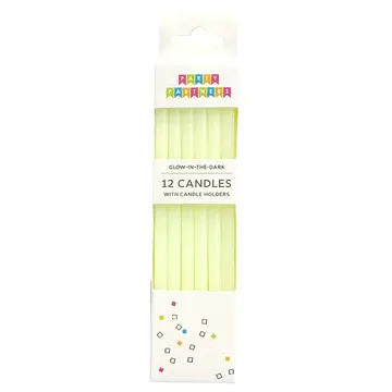 Candle set of 12 glow in the dark+