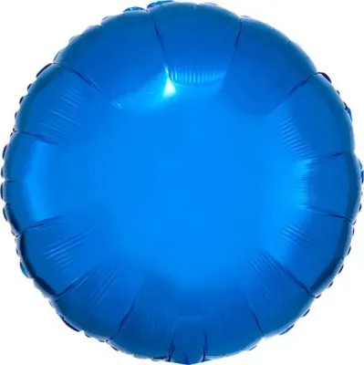 18” Metallic Blue Round Mylar Balloon+