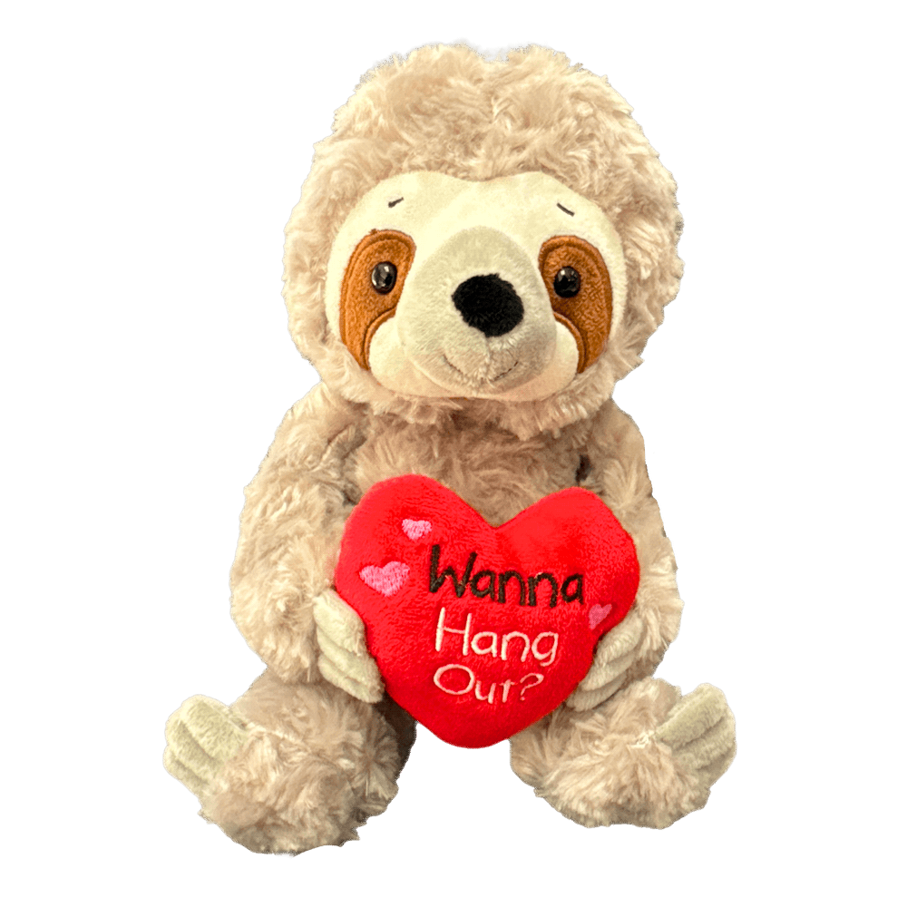 Valentine's Day Sloth Love Lines Plush+