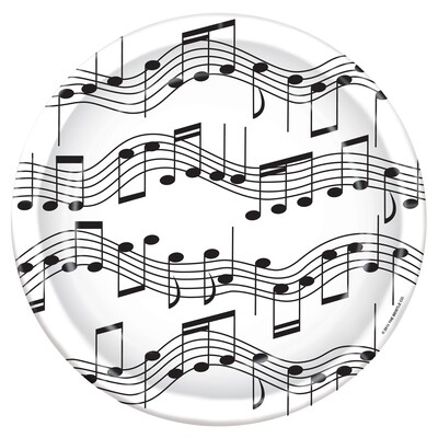 Musical Notes 9in Dinner Plate 8ct+