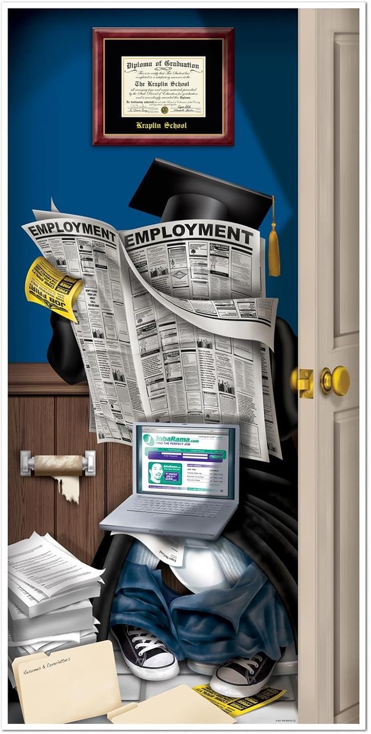 Graduate Restroom Door Cover 30inx5ft AMZ+