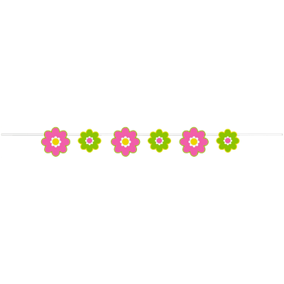 Paper Flowers Ribbon Banner 6ft AMZ+