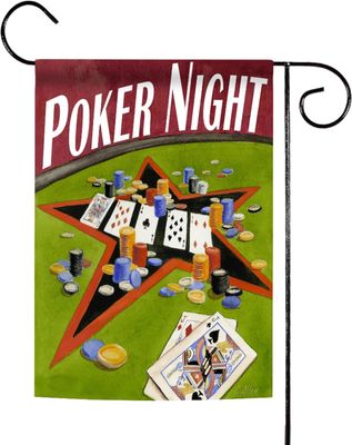 Poker Night Garden Flag+