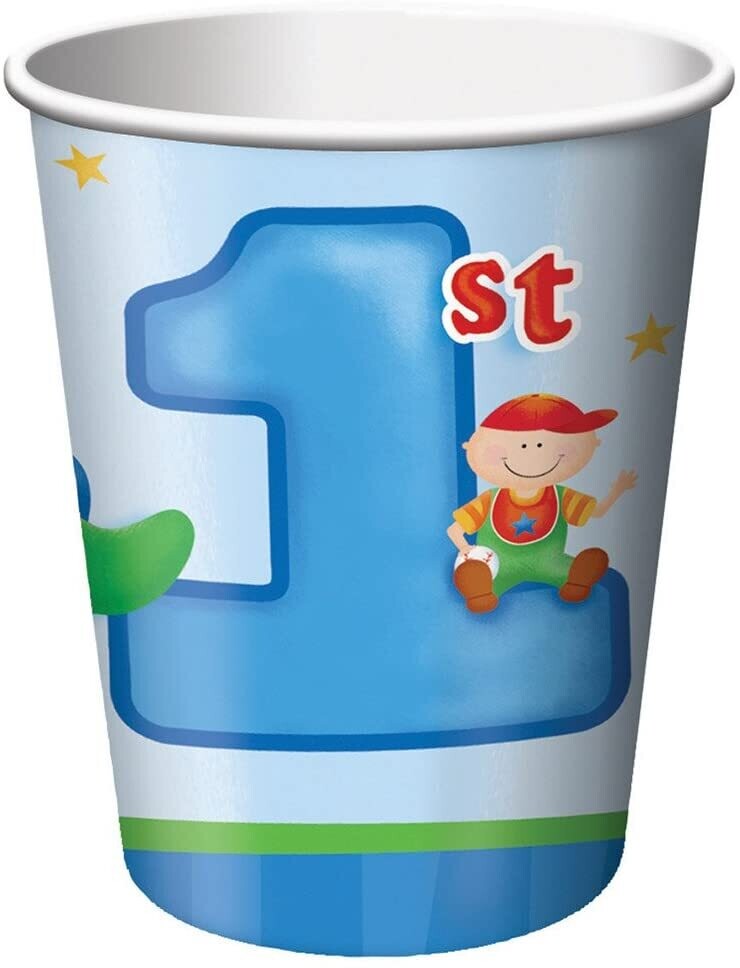 Fun at One Boy 9oz Paper Cups 8ct+