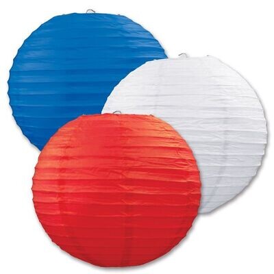 Red White Blue Lanterns 3pc AMZ+
