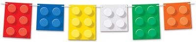 Building Block Pennant Banner 6ft AMZ+