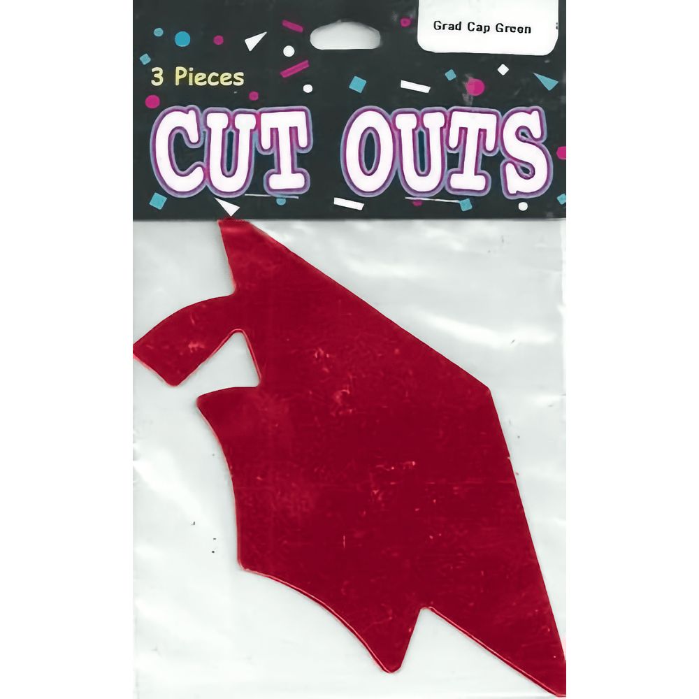 Grad Cap Cut Outs Burgendy 3ct+
