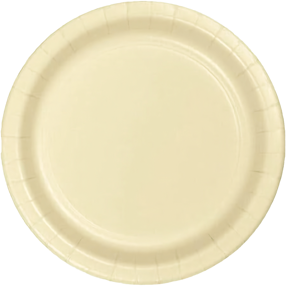 Ivory 7" Paper Dessert Plates 24ct AMZ+