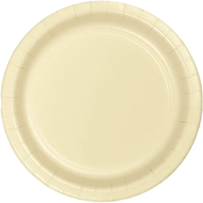 Ivory 7" Paper Dessert Plates 24ct AMZ+
