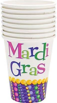 Mardi Gras 9oz Paper Cups 8oz+