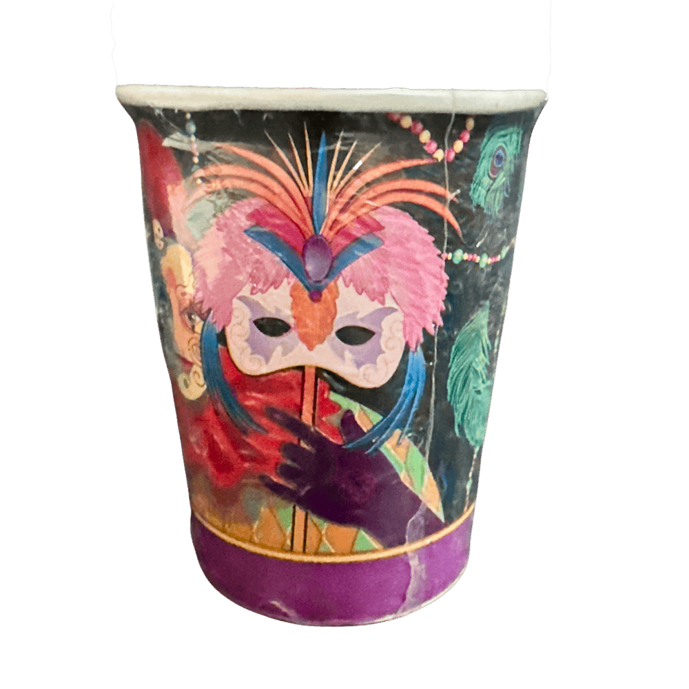Mardi Gras 9oz Cup 8ct+