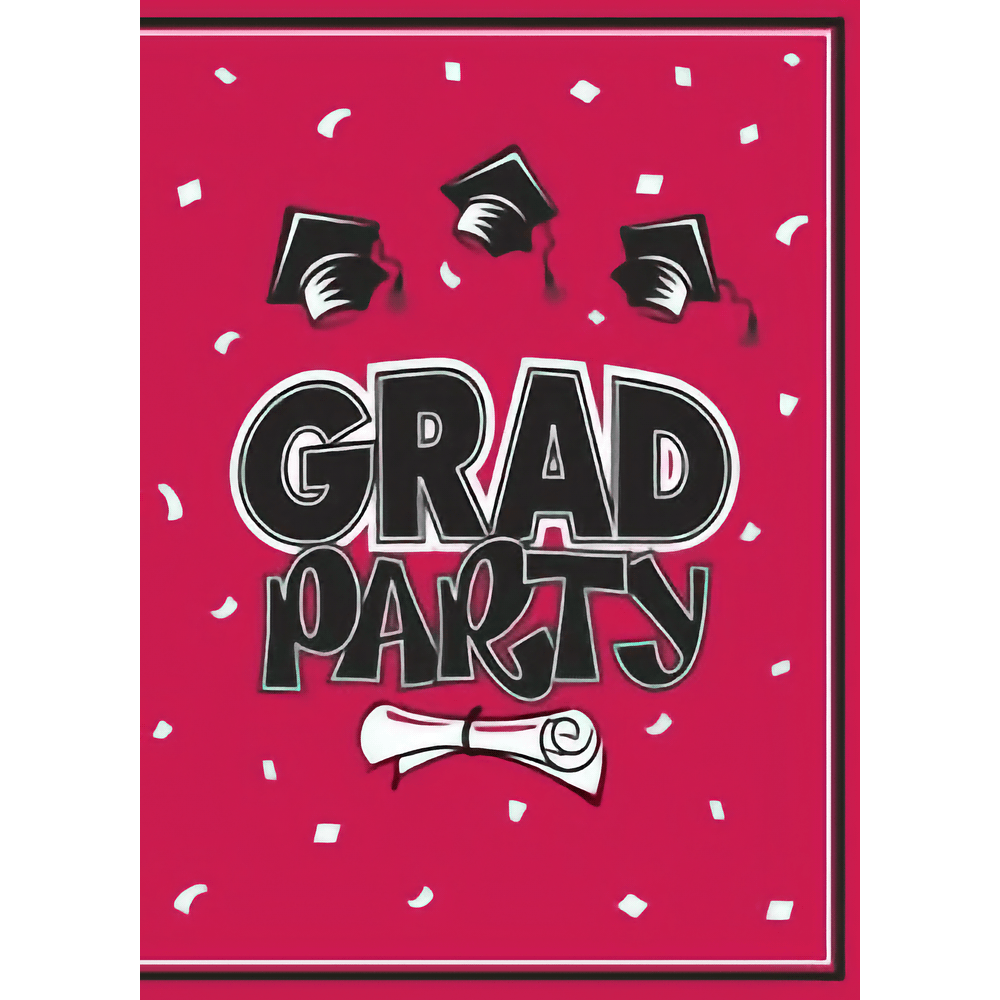 Grad Red Invitations 10ct+