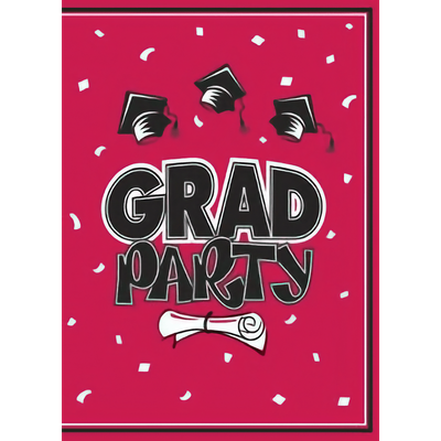 Grad Red Invitations 10ct+
