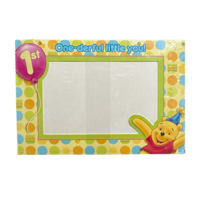 Poohs 1st Birthday Photo Holder 4ct+