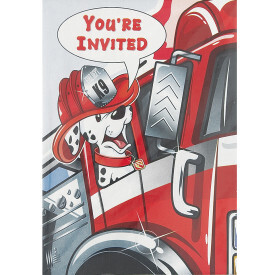 Fast Fire Engine Invitations 8ct AMZ+