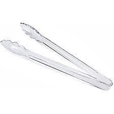 Clear 12" Plastic Tongs+