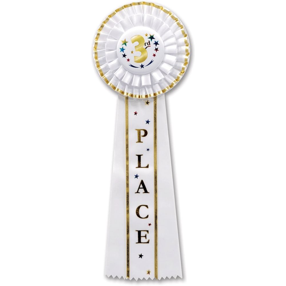White 3rd Place Rosette+