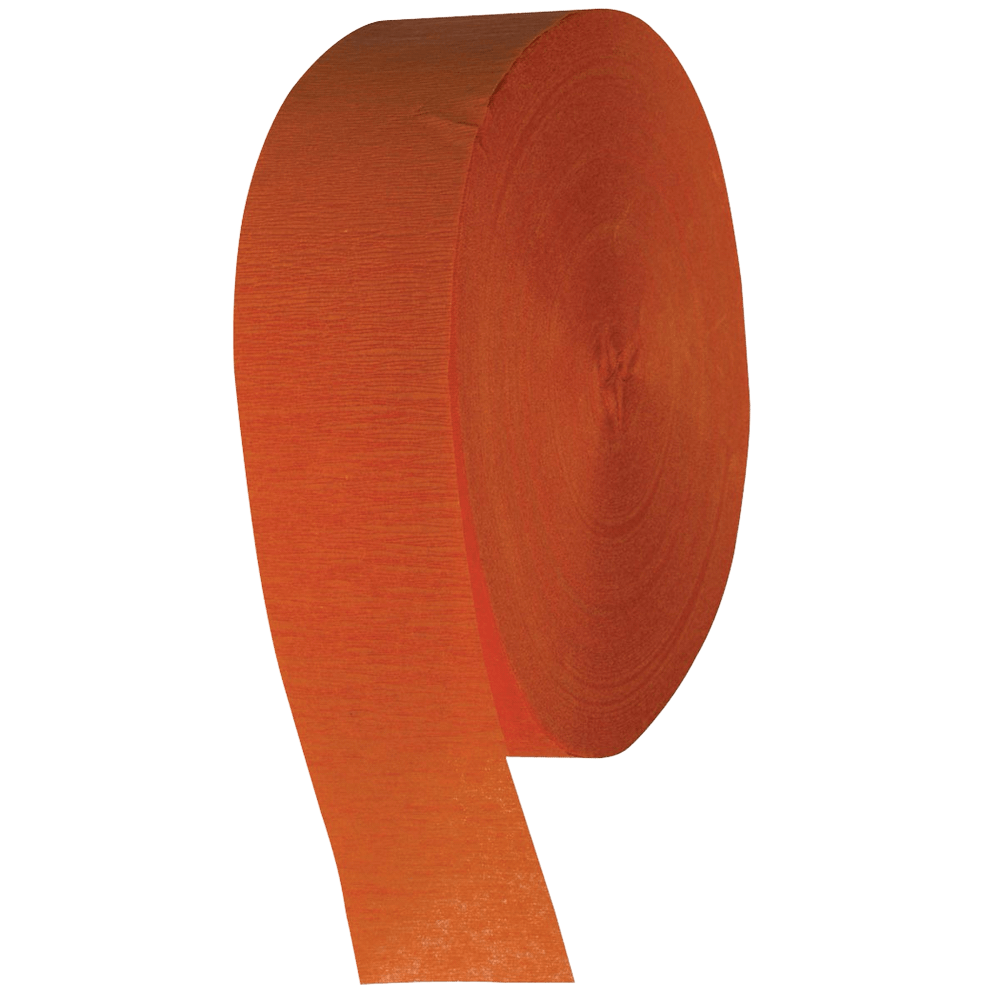 Orange Crepe Streamer 500 Feet AMZ+