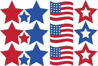Patriotic Decor Cutouts 18ct AMZ+