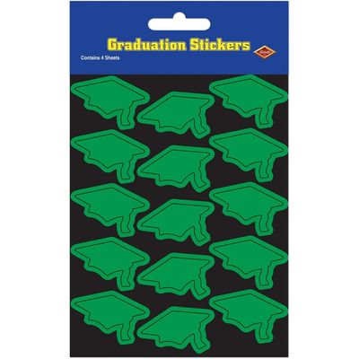 Green Graduation Stickers 4 Sheets AMZ+