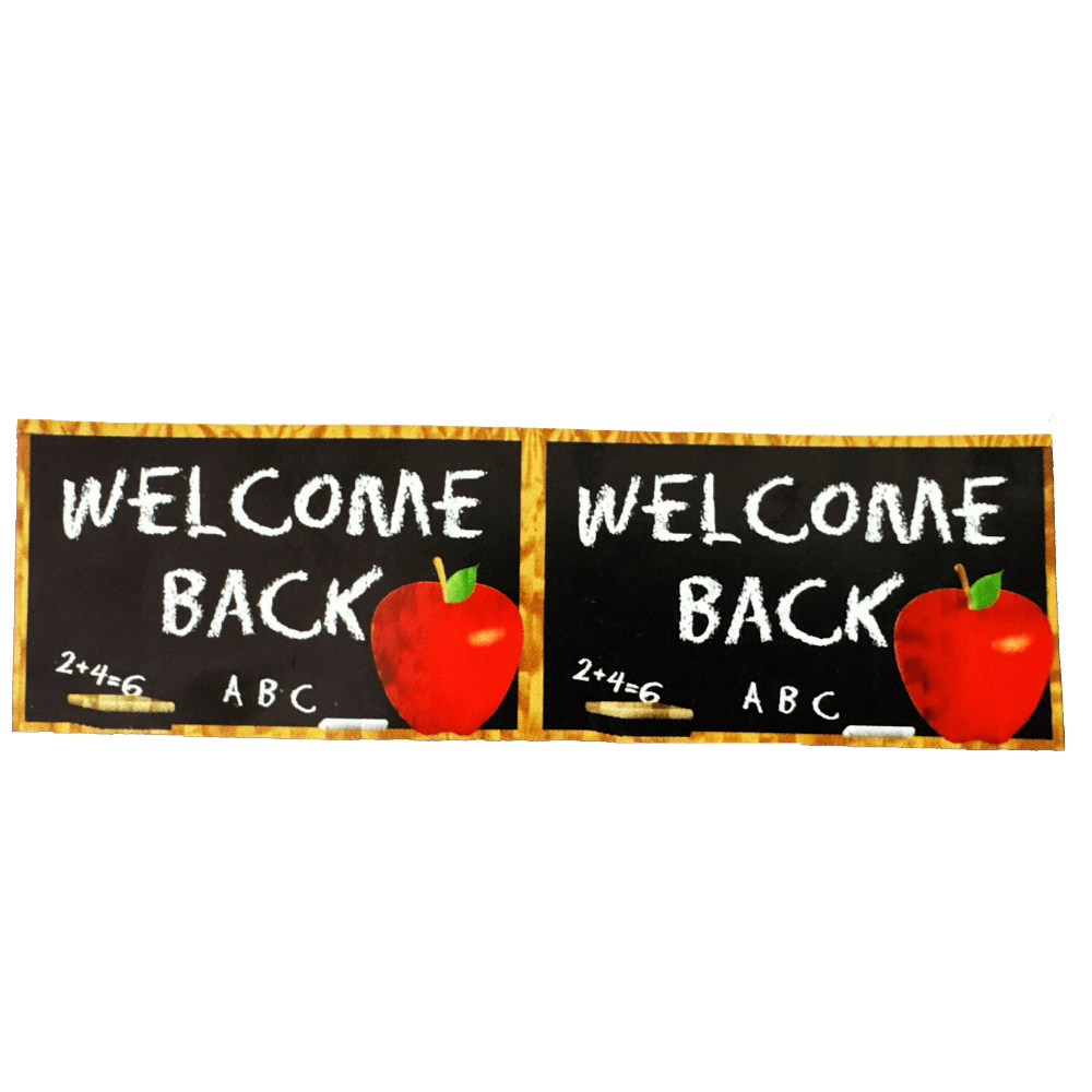 Welcome Back to School Metallic Fringe Banner 4ft AMZ+