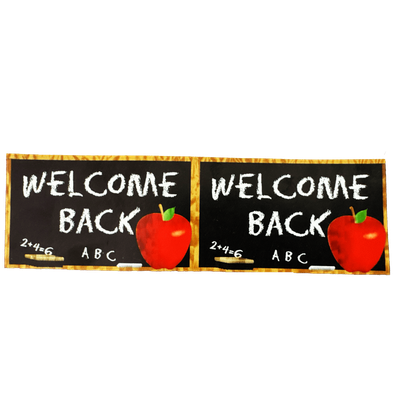 Welcome Back to School Metallic Fringe Banner 4ft AMZ+