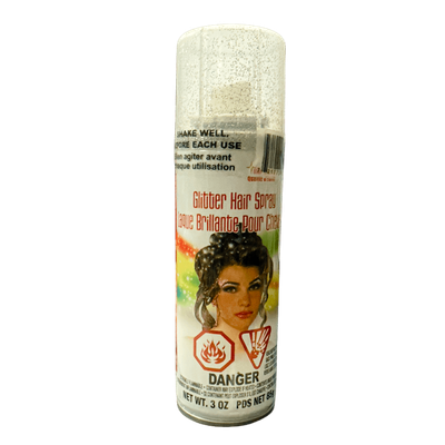 Silver Glitter Hair Spray 3oz AMZ+