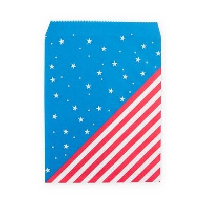 Stars &amp; Stripes Paper Treat Bags 24ct AMZ+
