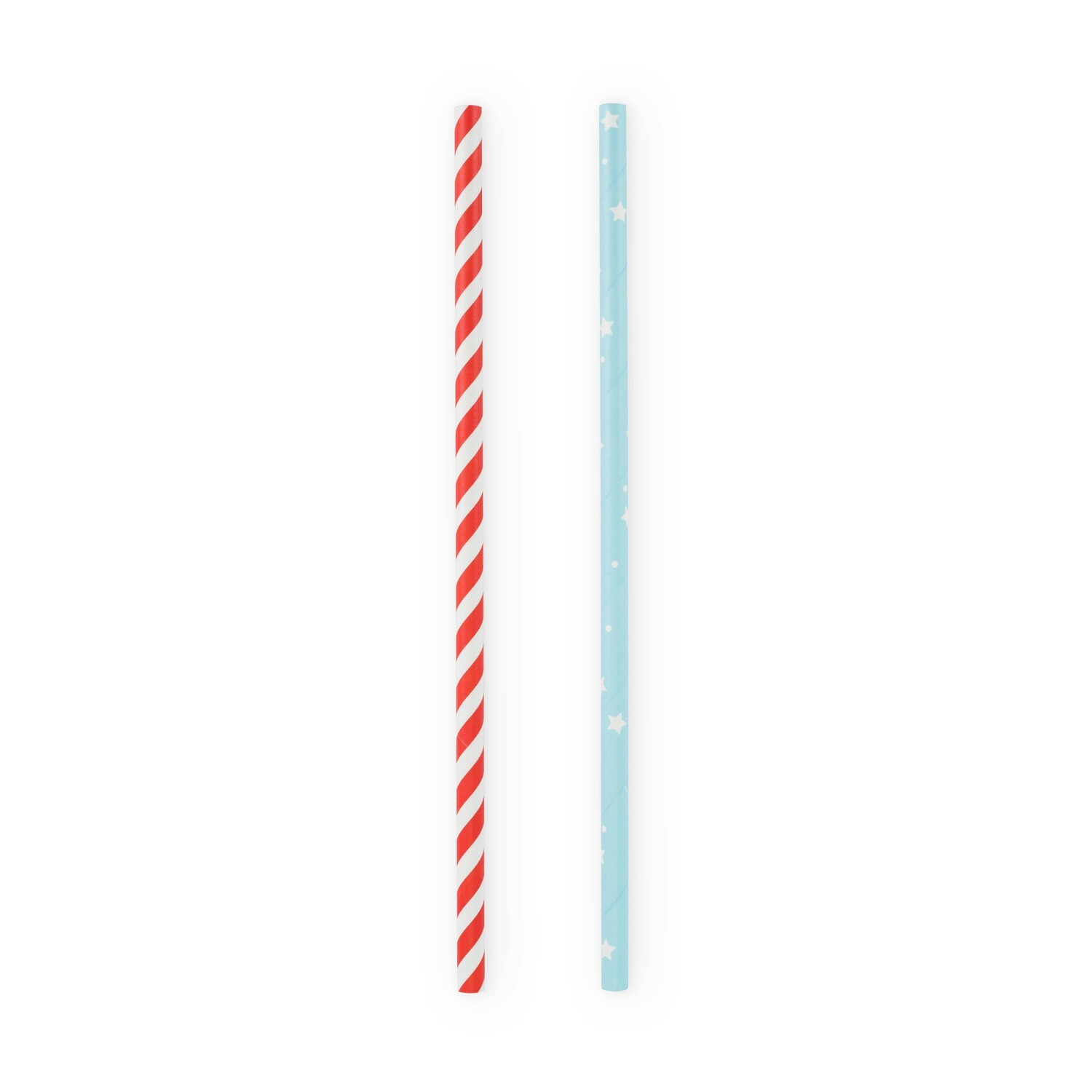 Stars &amp; Stripes Patriotic Paper Straws 24ct AMZ+