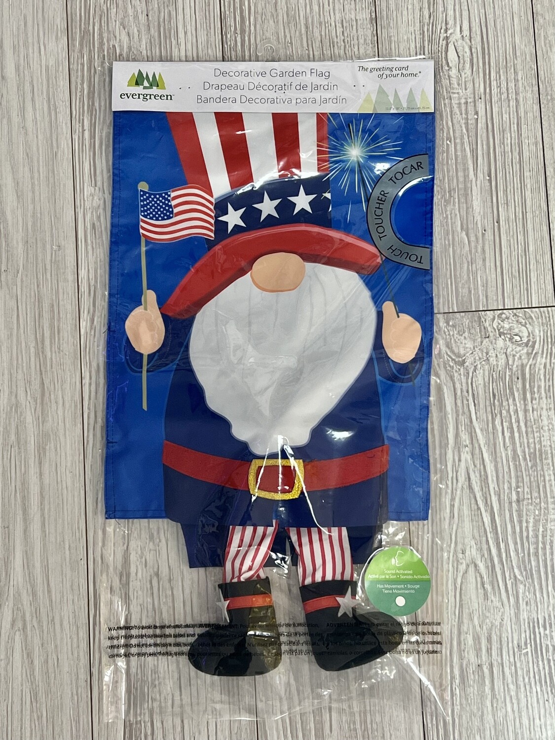 Uncle Sam Gnome Kickin Garden Flag+