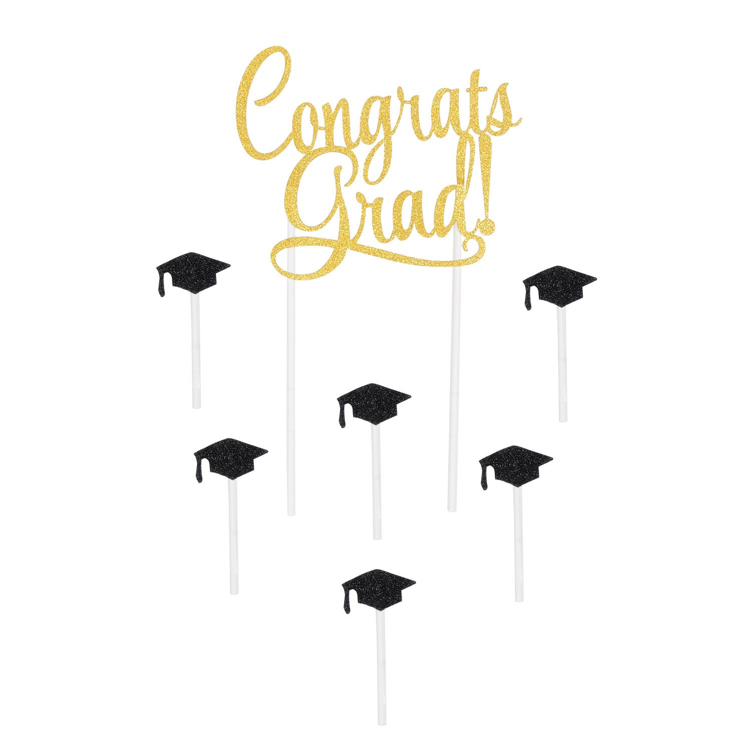Congrats Grad Cake Topper 7ct+