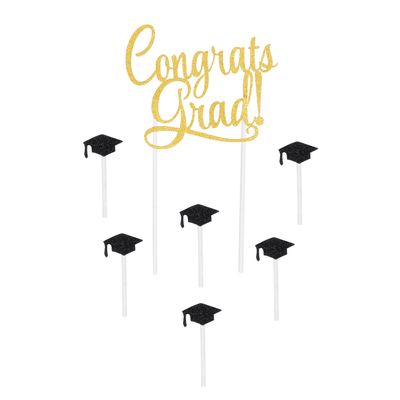 Congrats Grad Cake Topper 7ct+