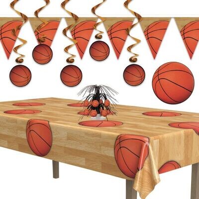 Basketball Plastic Tablecover 54x108in AMZ+