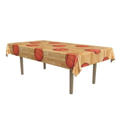 Basketball Plastic Tablecover 54x108in AMZ+