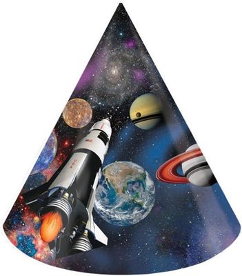 Space Party Hats 8ct AMZ+