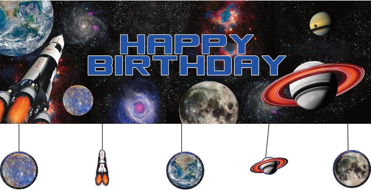 Outer Space Giant Party Banner with Attachment+