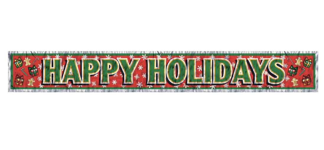 Happy Holidays Fringe Banner 5ft AMZ+