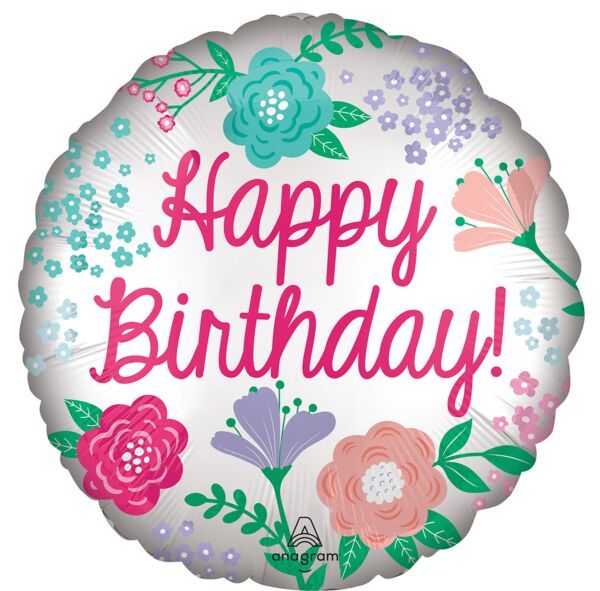 18” Happy Birthday Garden Mylar+