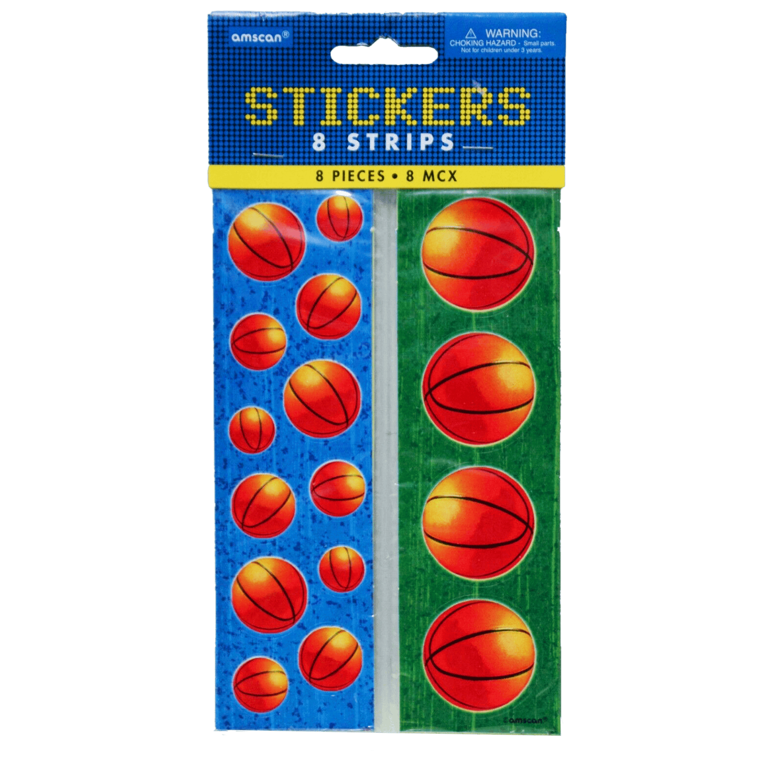 Basketball Stickers 8 Strips AMZ+