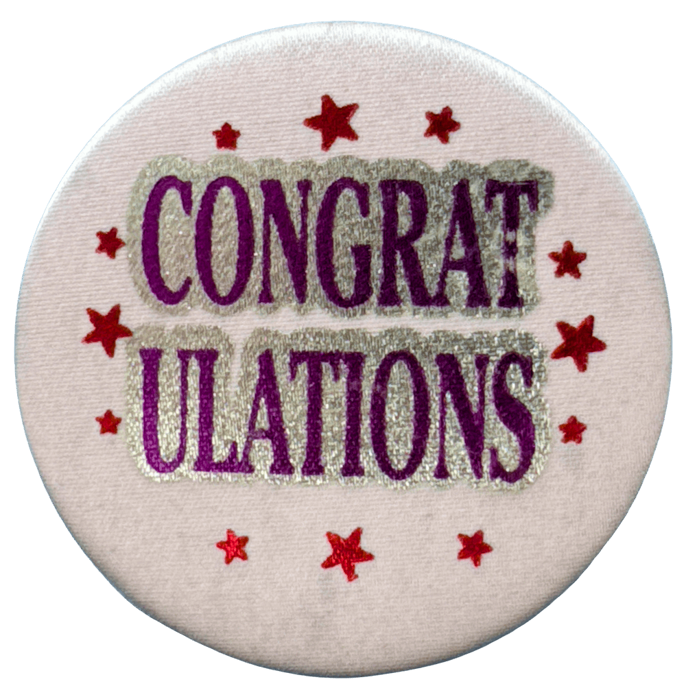 Congratulations Pin Ribbon+