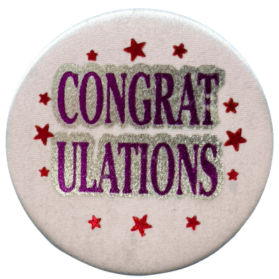 Congratulations Pin Ribbon+